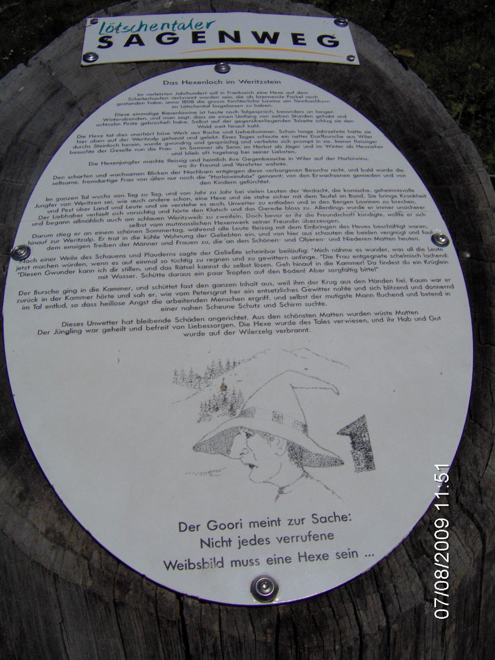 Sagenweg-Das Hexenloch im Weritzstein