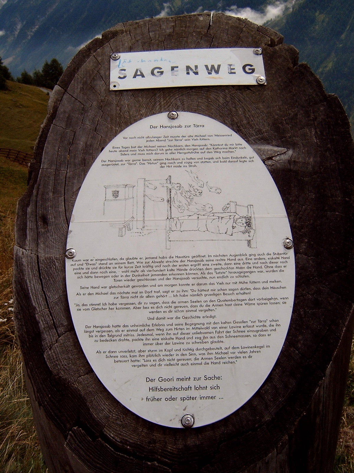 Sagenweg-Der Hansjosab zur Trra