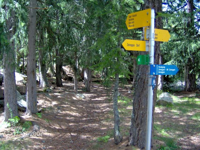 Wegweiser Zeneggen